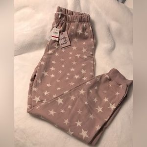 NWT mauve with white stars sweatpants
